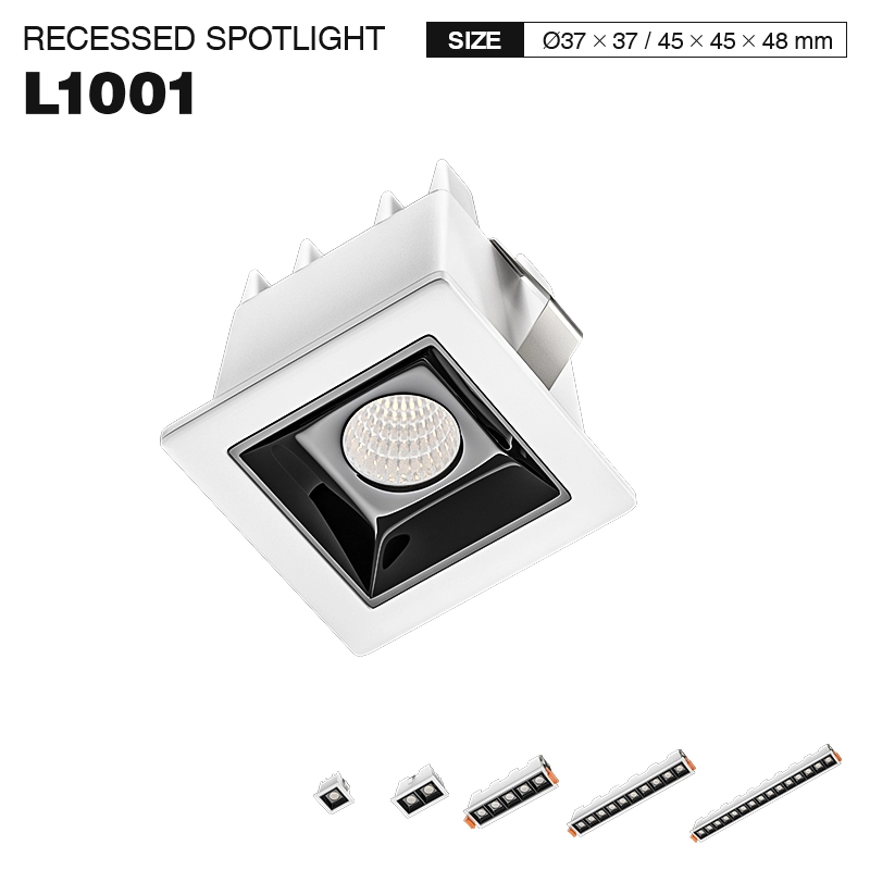 Quadratische LED Lineare Leuchte Strahler 1W 3000K 90LM  Abstrahlwinkel 36° UGR＜19-Deckenleuchte Garage-einfache Installation-01