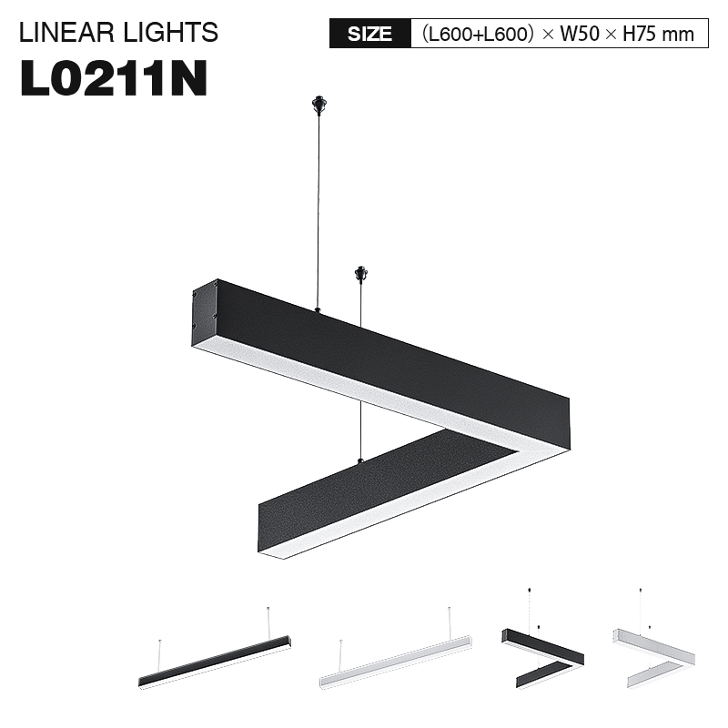 Kosoom L0211N: LED Linear Pendelleuchten Schwarz 40W 4000K-Esszimmerlampen-lange Lebenserwartung-01