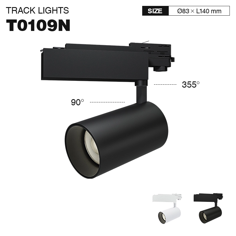 TRL001 30W 3000K 24˚N/B Ra80 Schwarz—Schienen Lampen Strahler-Schienensysteme für die Küche--01