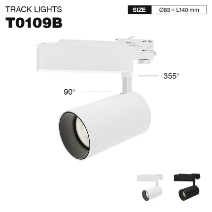 TRL001 30W 3000K 24˚N/B Ra80 Weiß—Lichtschienensystem Wohnzimmer-Bueroleuchten-Helles Licht-01