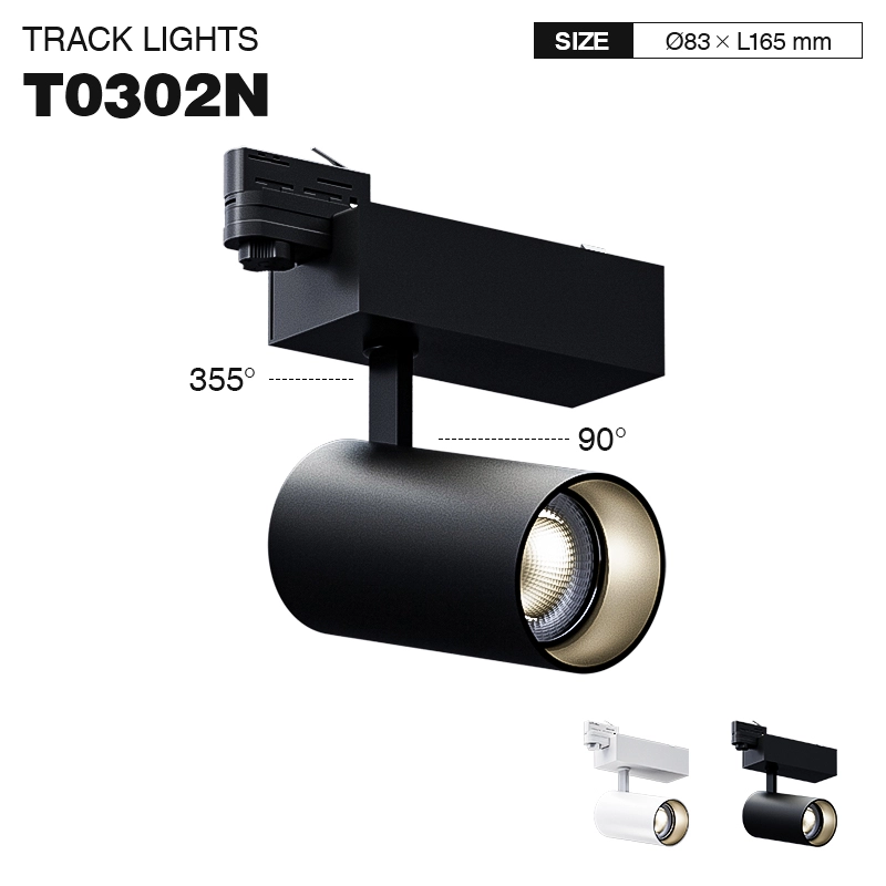 TRL003 35W 3000K 36˚N/B Ra90 Schwarz—Schienensystem Lampen-Innenbeleuchtung--01