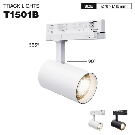 TRL015 20W 4000K 36˚N/B Ra80 Weiß—LED Schienenleuchte-Schienensystem Lampen-einfache Installation-01