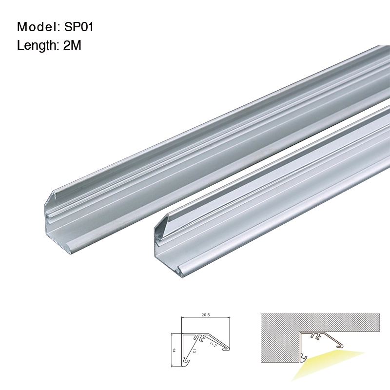 LED Profil für LED Streifen mit komprimierten Abdeckungen und Kappen Vielseitig-LED Profil Weiß-Modisches Aussehen-01