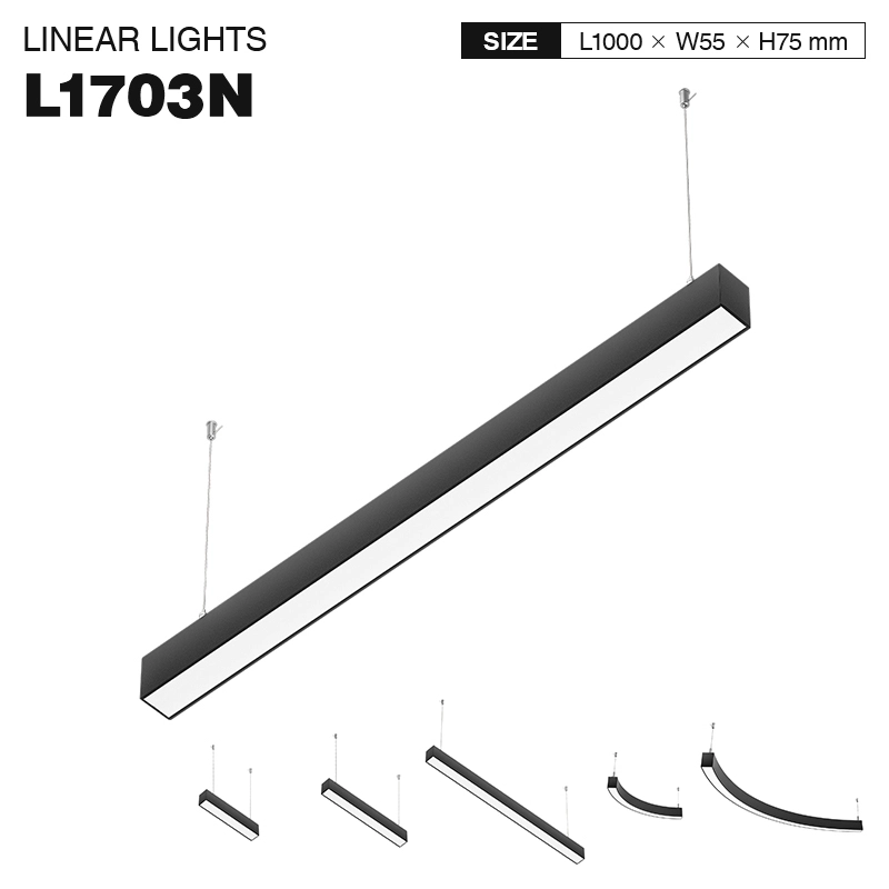 TRL016 30W 4000K 110˚N/B Ra80 Schwarz—Lineare Leuchte-linear Pendelleuchte-energiesparend-01