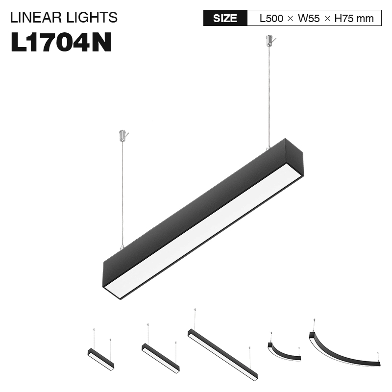 SLL001 15W 4000K 110˚N/B Ra80 Schwarz—LED Linear Leuchte-Werkstattbeleuchtung-Einstellung der Farbtemperatur-01