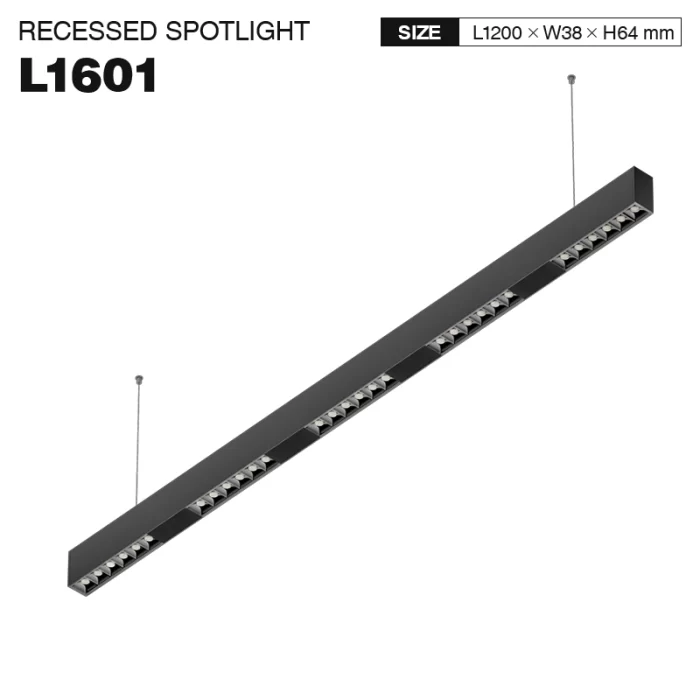 SLL004 30W 3000K 34˚N/B Ra80 Schwarz—Lineare Leuchte-LED Linear-lange Lebenserwartung-01
