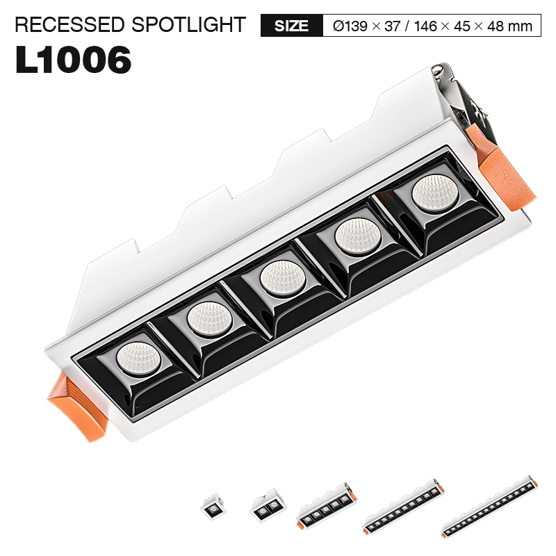 Quadratische LED Lineare Leuchte Strahler 5W 4000K 520LM Abstrahlwinkel 36° UGR＜19-Bueroleuchten-Aluminiummaterial-01