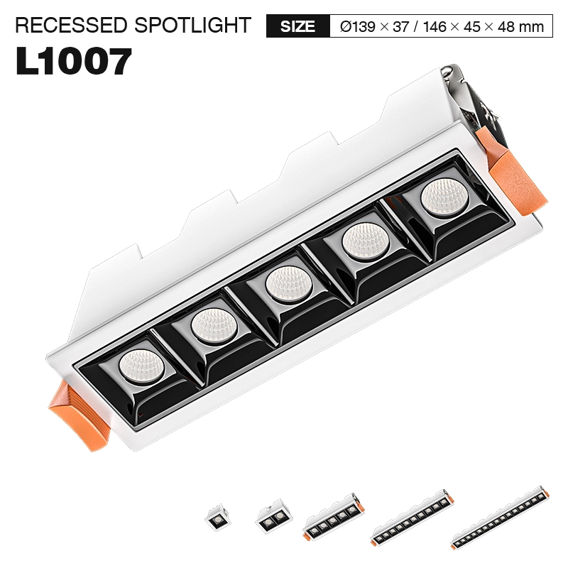 Quadratische LED Lineare Leuchte Strahler 10W 3000K 810LM Abstrahlwinkel 36° UGR＜19-LED Strahler-Kreatives Design-01