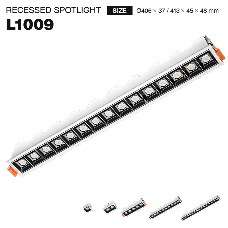 Quadratische LED Lineare Leuchten Strahler 15W 3000K 1340LM Abstrahlwinkel 36° UGR＜19 Weiß-LED Strahler--01
