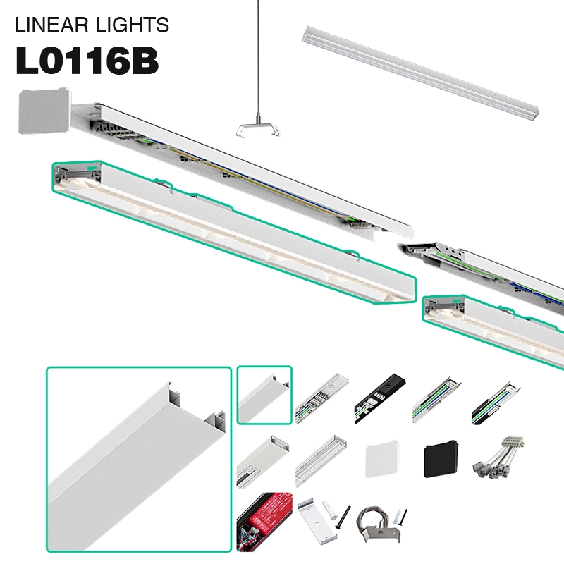 MLL002 Weißes Leerkanal Zubehör für LED-Linearleuchte-LED Linear-lange Lebenserwartung-01