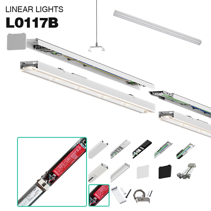 MLL002 50W 4000K 8000LM 90° Weiß—LED-Lineare Leuchte-Bueroleuchten-lange Lebenserwartung-01