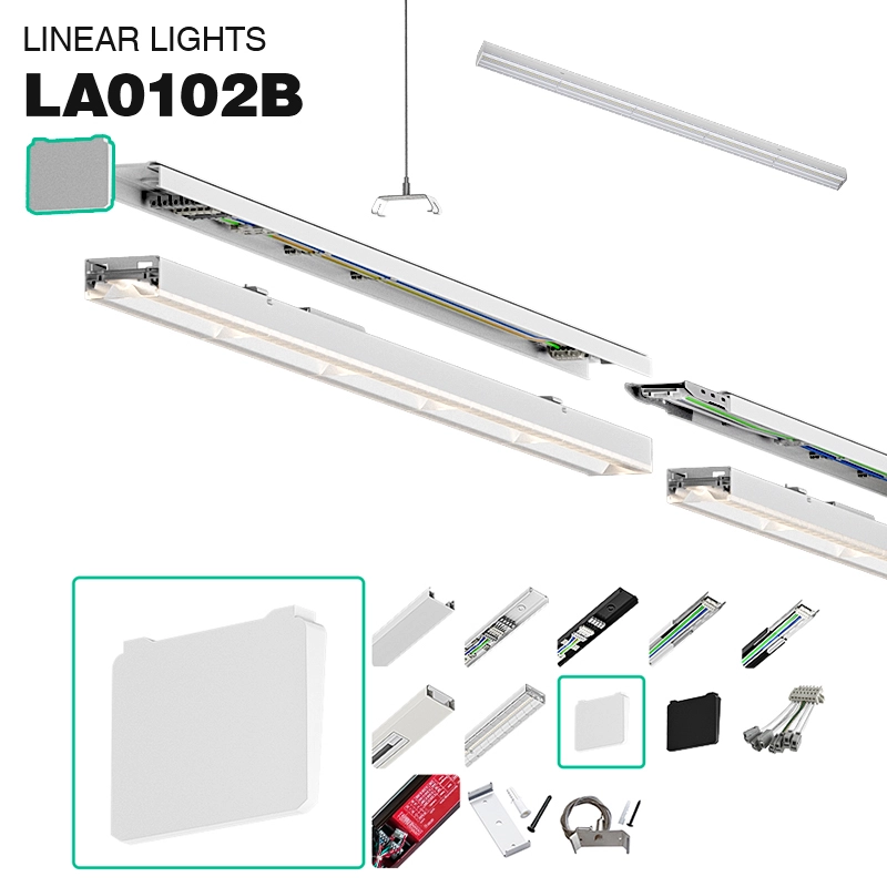 MLL002 Weiße Endkappe Zubehör für LED Langfeldleuchte-Deckenleuchte Garage-lange Lebenserwartung-01