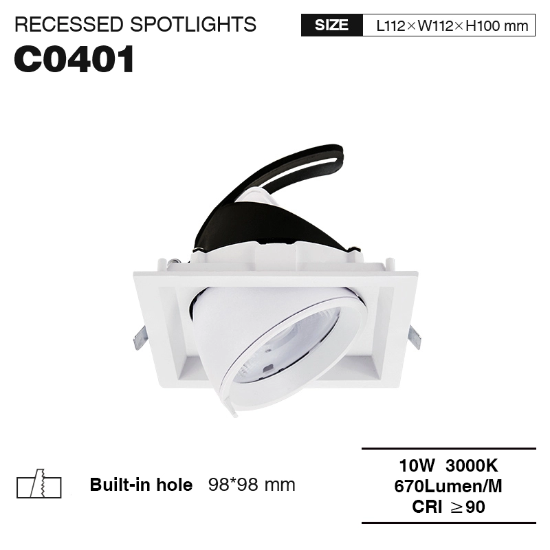CSL004-A 10W 3000K 670LM  24° Weiß LED Strahler Downlights-Lampe Schlafzimmer-Kreatives Design-01