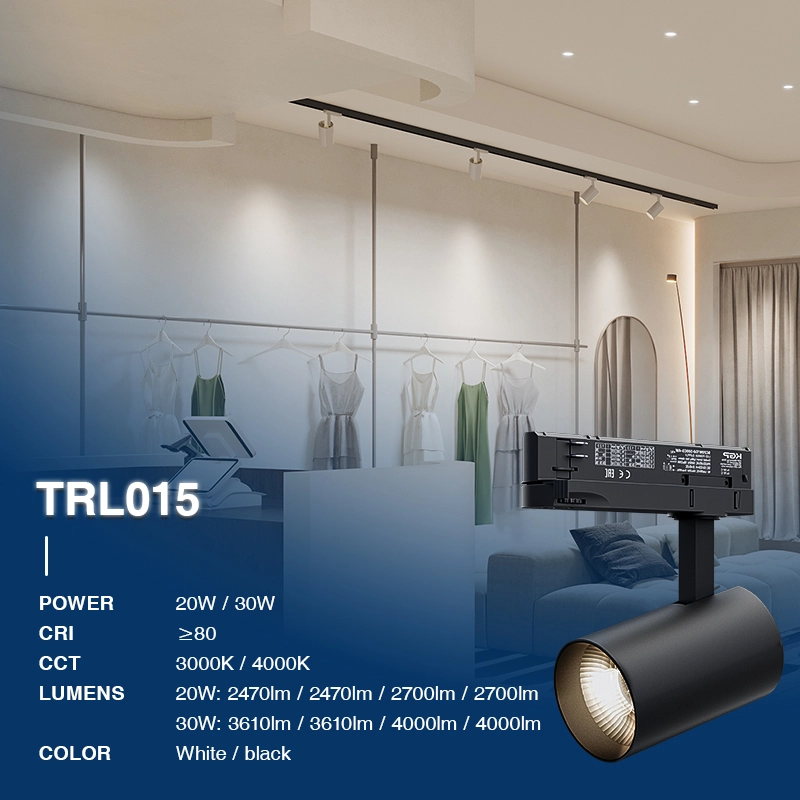 TRL015 30W 4000K 36˚N/B Ra80 Schwarz—LED Schienensystem Modern-LED Strahler-Einstellung der Farbtemperatur-02