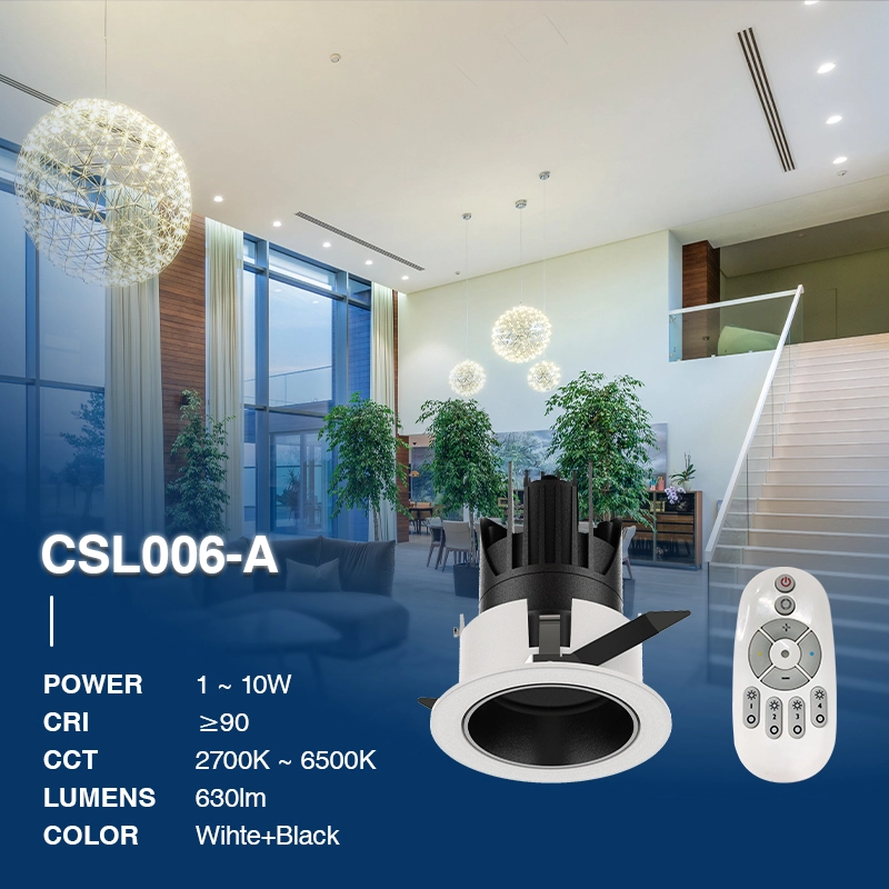 CSL006-A 10W 2700-6500K 630LM 24˚ Warm- oder Kaltweiß—Dimmbare LED-Downlights-Lampen Wohnzimmer-einfache Installation-02