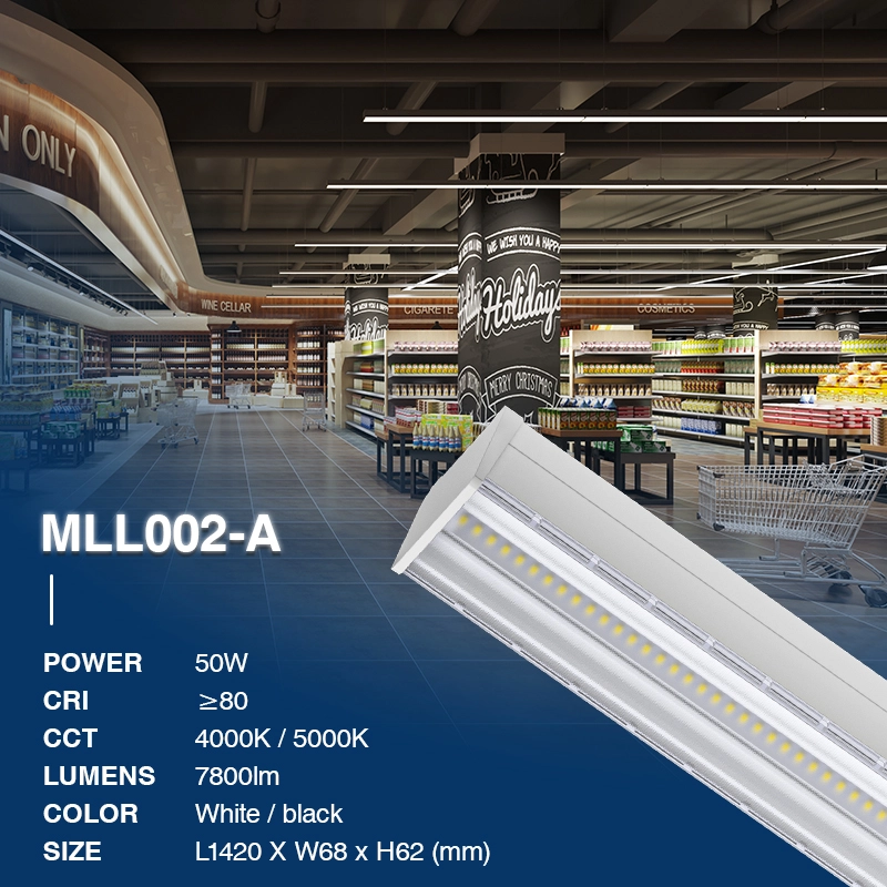 MLL002 Weißes Vierdraht-Stromschienenmodul Zubehör für Pendelleuchte Linear-Deckenleuchte Garage-lange Lebenserwartung-02B