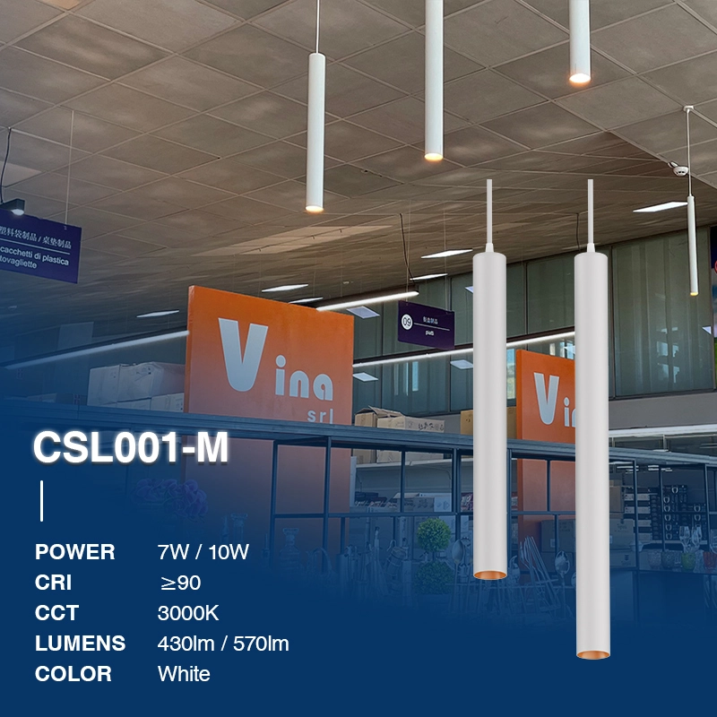 CSL001-M 7W 3000K 430LM 36° Weiß Pendelleuchte Modern-Pendelleuchte Küche-Helles Licht-02B