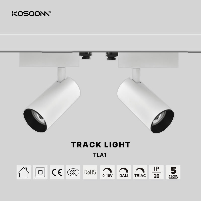 Kosoom TLA106520: Hocheffiziente LED-Schienenleuchte, 20W Leistung, Mehrfarbige Temperaturoption-Schienensystem Lampen-Modisches Aussehen