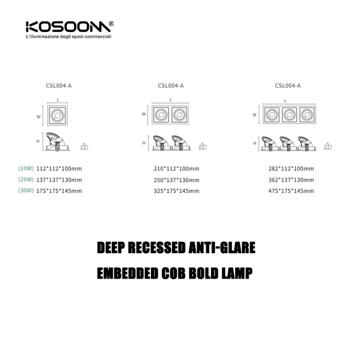 CSL004-A 10W 3000K 670LM  24° Weiß LED Strahler Downlights-LED Downlight DimmbarEinbauleuchte Küche-Aluminiummaterial-08