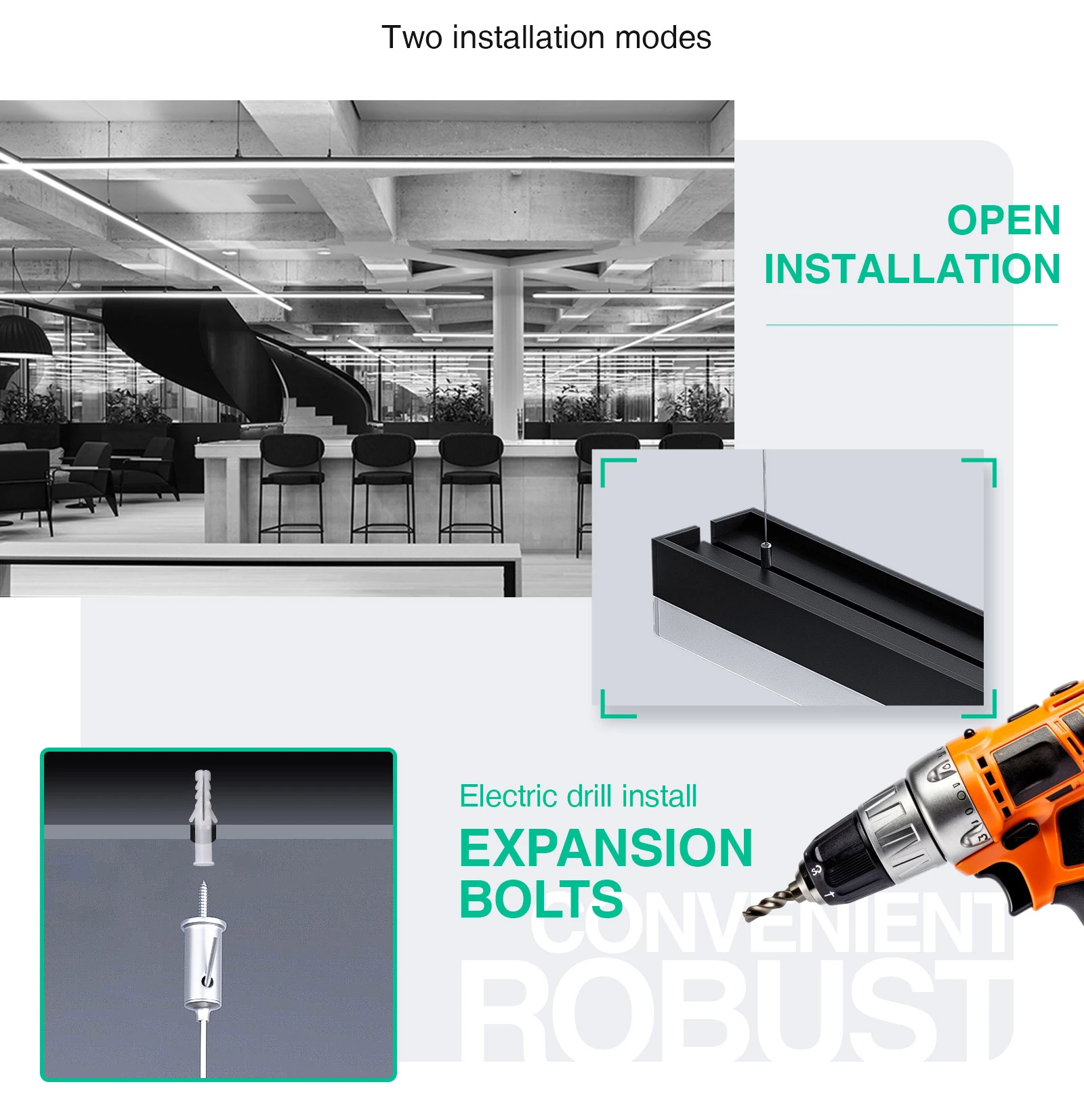 30W 4000K 3900LM Weiß LED-Linearbeleuchtung-KOSOOM-LED Linear-lange Lebenserwartung-09