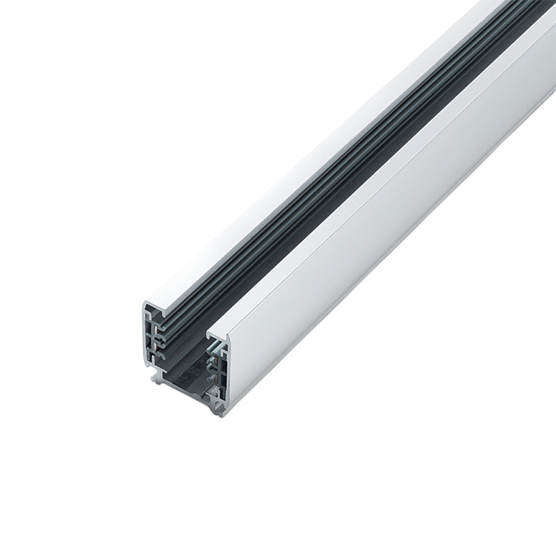 4-adriges quadratisches Profil 2000W 1M Weiß für Schienenleuchten-Lampenzubehör-Aluminiummaterial
