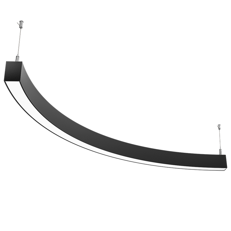 Linear LED Pendelleuchte 48W 4000K 4890LM 110° Abstrahlwinkel Schwarz-Pendelleuchten