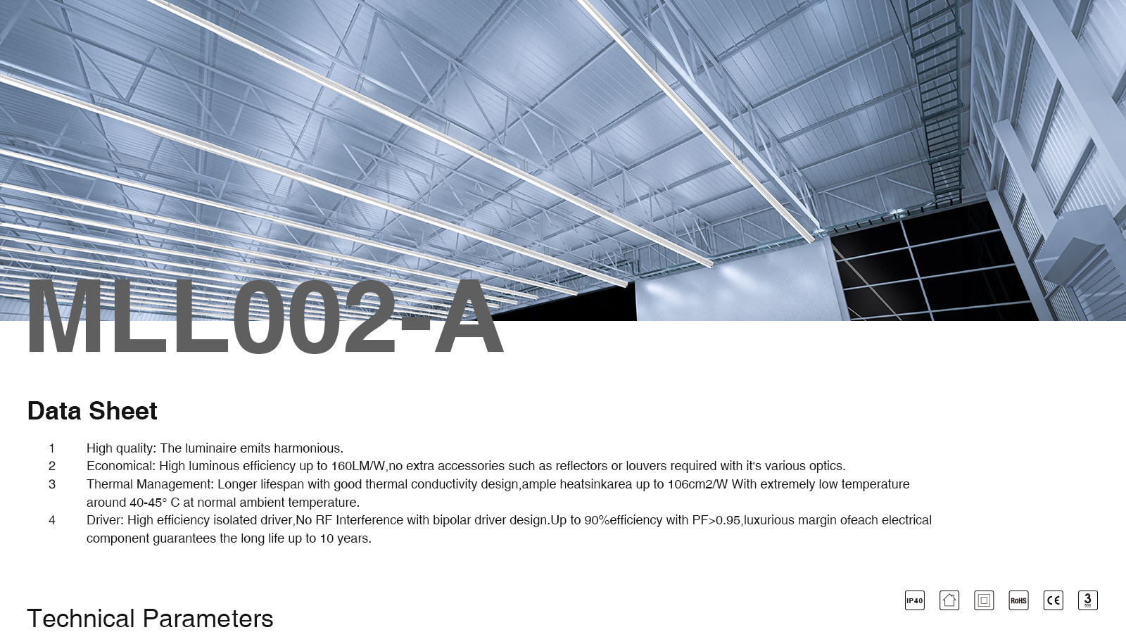 Großhandel 50W 4000K 7800LM 90° Weiß Lineare Beleuchtung-KOSOOM-LED Linear-lange Lebenserwartung-ML00201