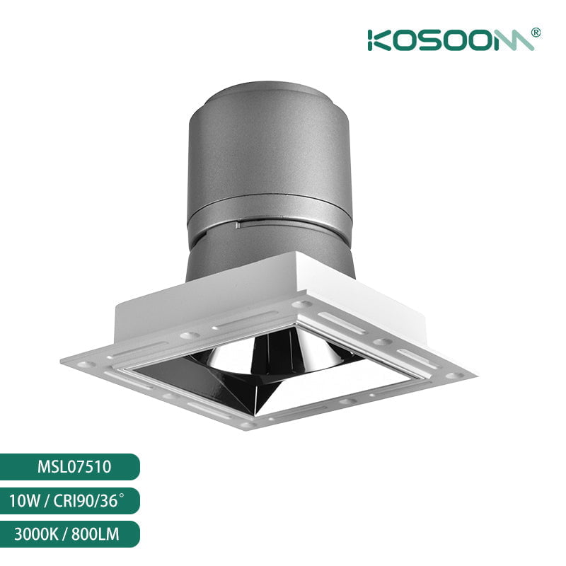 Kosoom MSL05506/MSL07510: 6-10W LED Innenstrahler Einbaustrahler mit Blendschutz, 480-800 LM--Modisches Aussehen