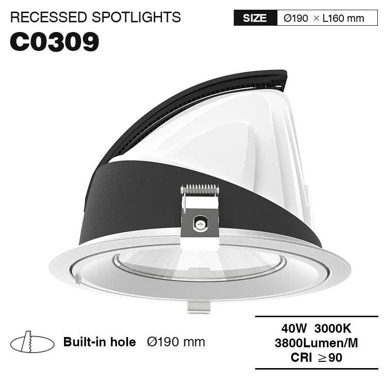 CSL003-A 40W 3000K 3800LM 24° IP40 LED Strahler-Bueroleuchten-Modisches Aussehen-01