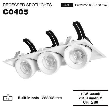 CSL004-A 10W*3 3000K 2010LM 24° Weiß LED Einbauleuchten Downlights-Einbauleuchten Außen-lange Lebenserwartung-01