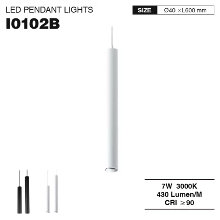 CSL001-M 7W 3000K 430LM 36° L600mm Weiß Pendelleuchte Esstisch-Lampen Wohnzimmer-einfache Installation-01