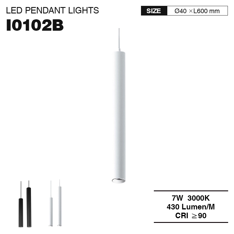 CSL001-M 7W 3000K 430LM 36° L600mm Weiß Pendelleuchte Esstisch-Lampen Wohnzimmer-einfache Installation-01