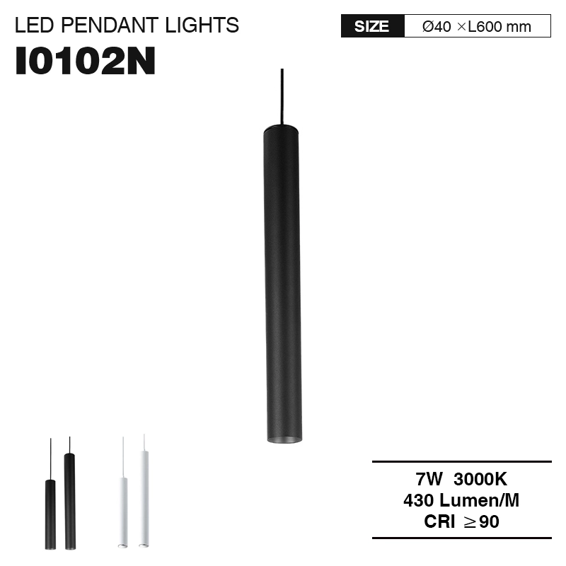 CSL001-M 7W 3000K 430LM 36° L600mm Schwarz Pendelleuchte Esstisch-Hängelampe Wohnzimmer-energiesparend-01