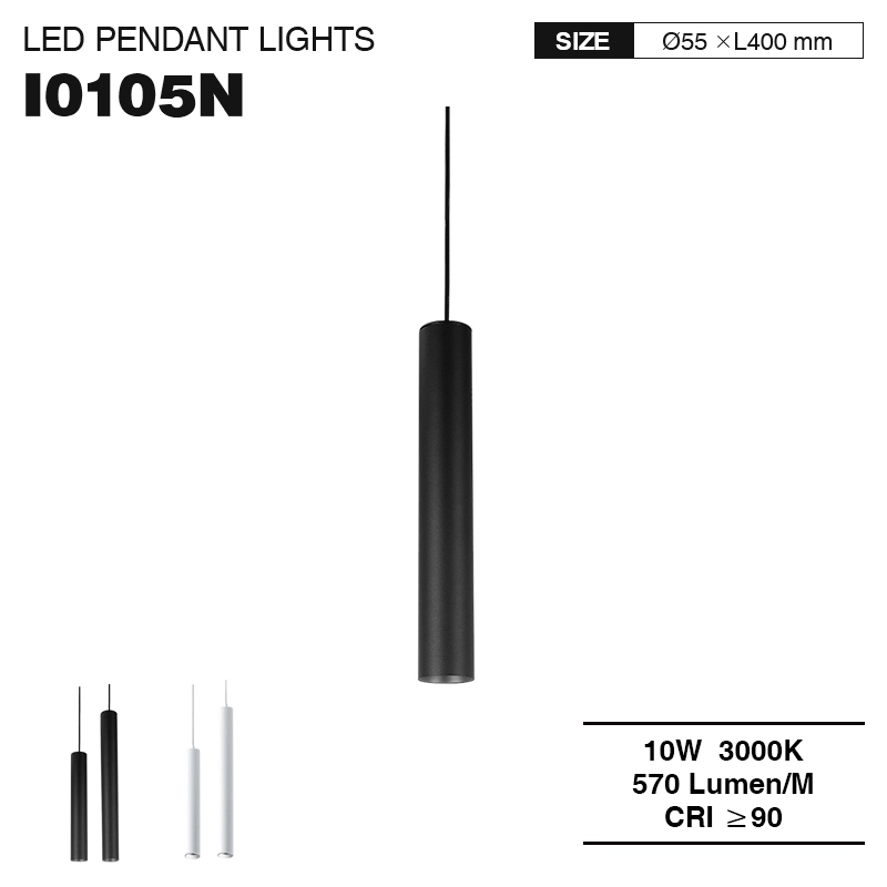 CSL001-M 10W 3000K 570LM 36° L400mm schwarz Pendelleuchte Esszimmer-Pendelleuchten für das Esszimmer-moderner Stil-01