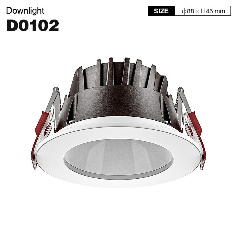 CDL001-E 8W 4000K 420LM 70° Weiß Einbaustrahler-Einbaustrahler Weiß-einfache Installation-01