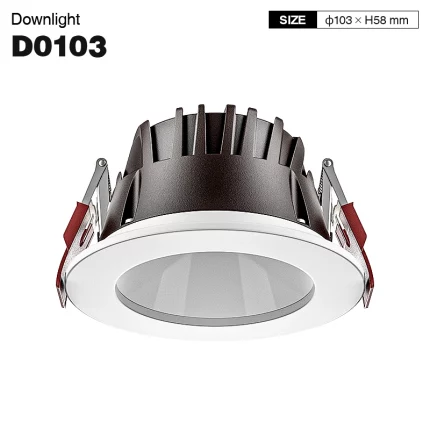 CDL001-E 10W 3000K 560LM 70° Weiß LED Einbaustrahler-Lampe Flur-einfache Installation-01