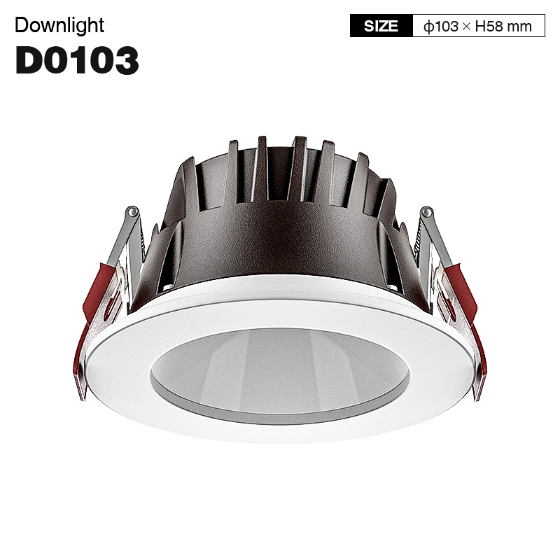 CDL001-E 10W 3000K 560LM 70° Weiß LED Einbaustrahler-Lampe Flur-einfache Installation-01