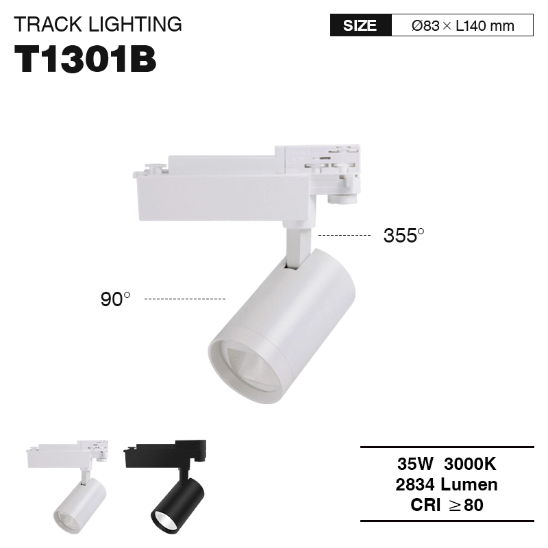 TRL013 35W 3000K 60˚N/B Ra80 Weiß—LED Strahler Schienenbeleuchtung-Innenbeleuchtung--01