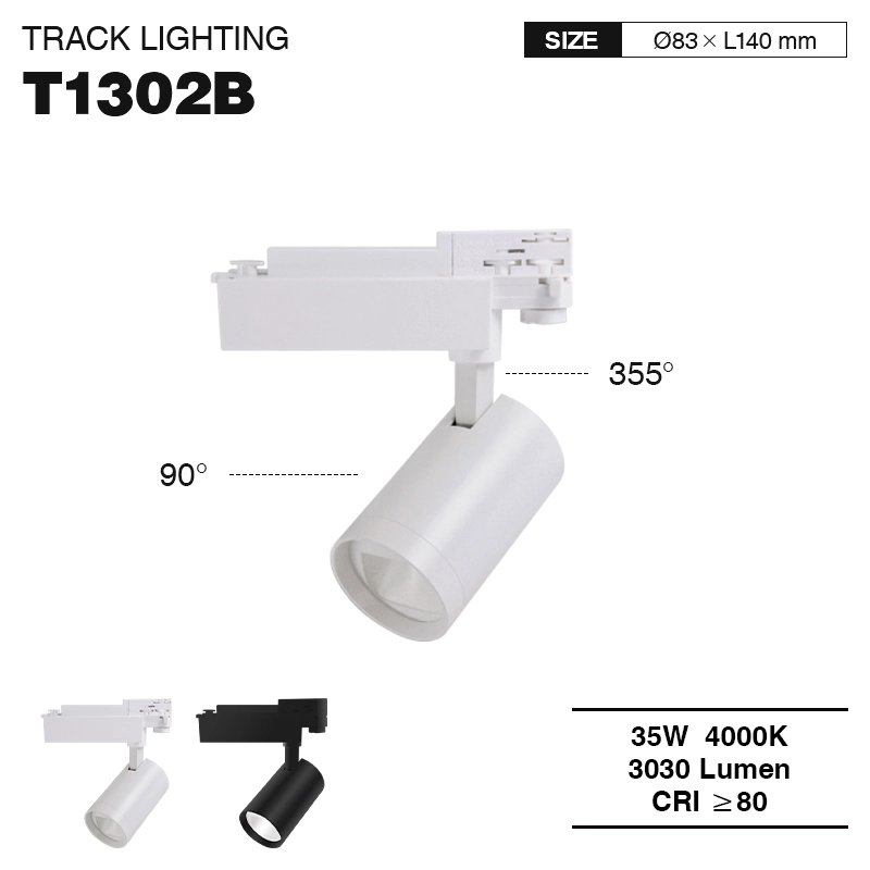 TRL013 35W 4000K 3030LM 60˚N/B weiß —LED Strahler Schienenbeleuchtung-Schienenstrahler--01