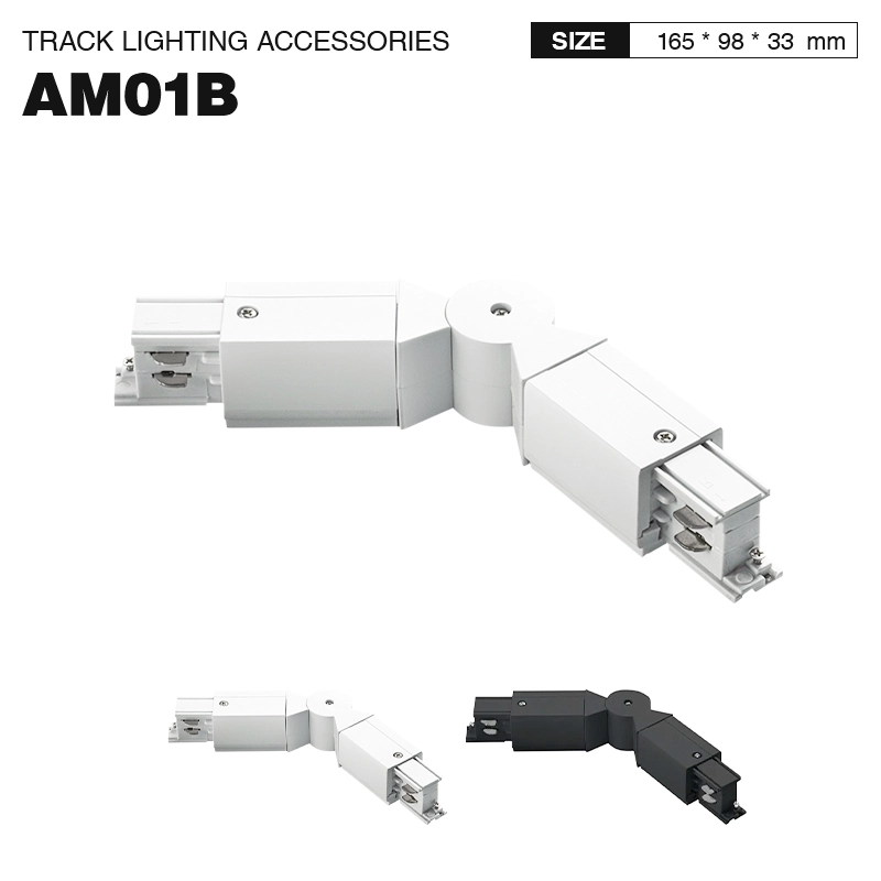 Vier-Draht-Kardangelenk hart weiß für Schienenleuchten-Lampenzubehör-Aluminiummaterial-01