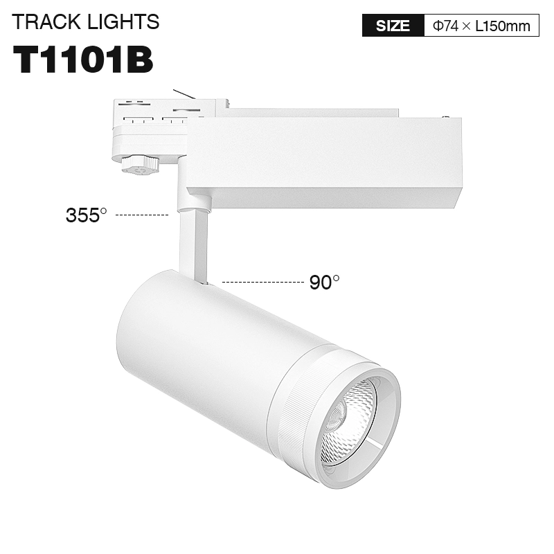 LED-Schienenleuchten  30W 3000K 1890-2480LM Abstrahlwinkel 20˚-60˚ Weiß Flexibel Einstellbar-Bueroleuchten-moderner Stil-01