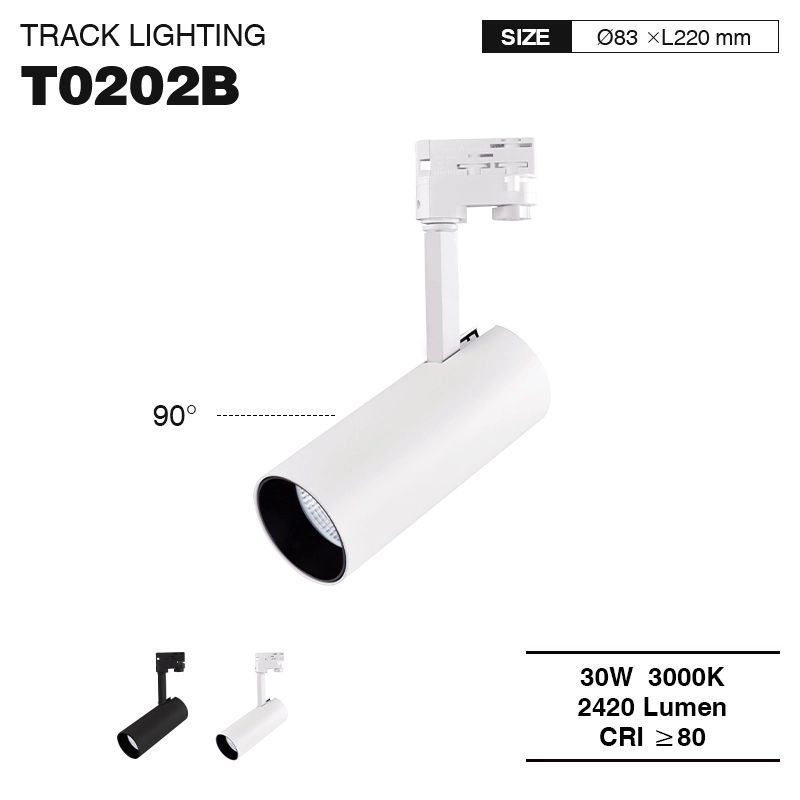 Kosoom - Großhandel-LED Strahler Schienenbeleuchtung Weiß 30W 3000k 2420LM Abstrahlwinkel 36˚ TRL002-T0202B-Schienensystem Lampen--01