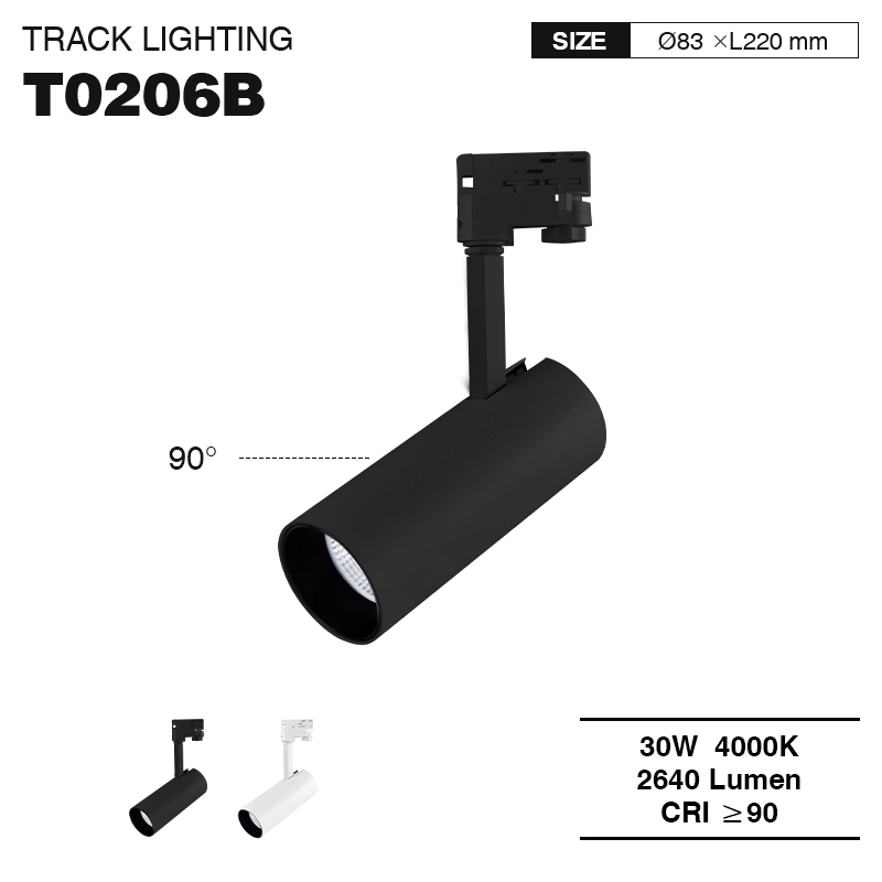 Kosoom - Großhandel-LED Strahler Schienenbeleuchtung Weiß 30W 4000k 2640LM Abstrahlwinkel 55˚ TRL002-T0206B-Schienensystem Lampen--01