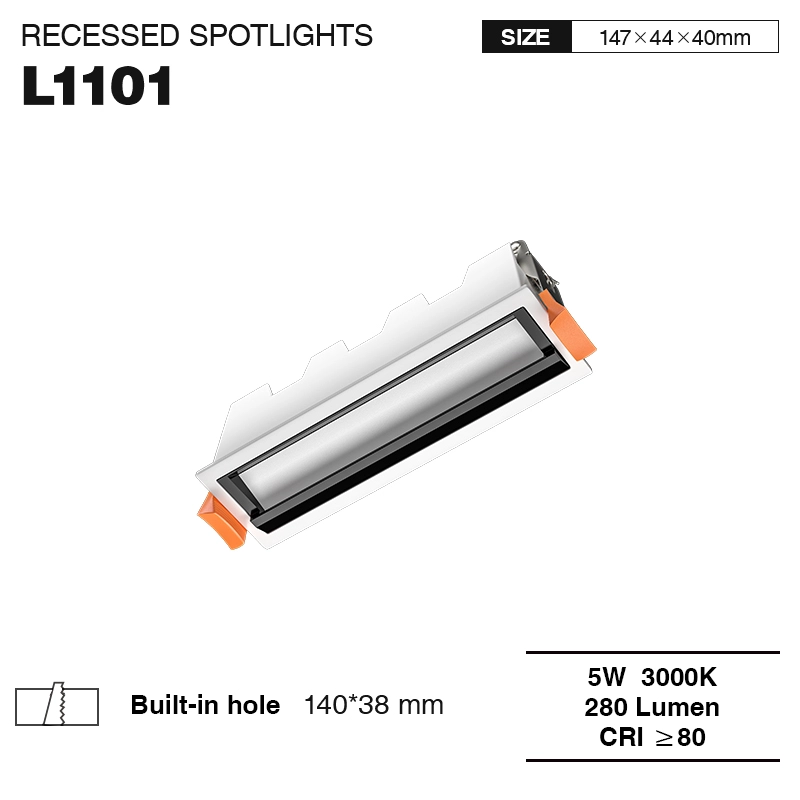 Lineare Leuchten Strahler 5W 3000K 280LM Abstrahlwinkel Polarisiertes Licht 20˚ CRI≥80 UGR≤27 Weiß-Werkstattbeleuchtung--01