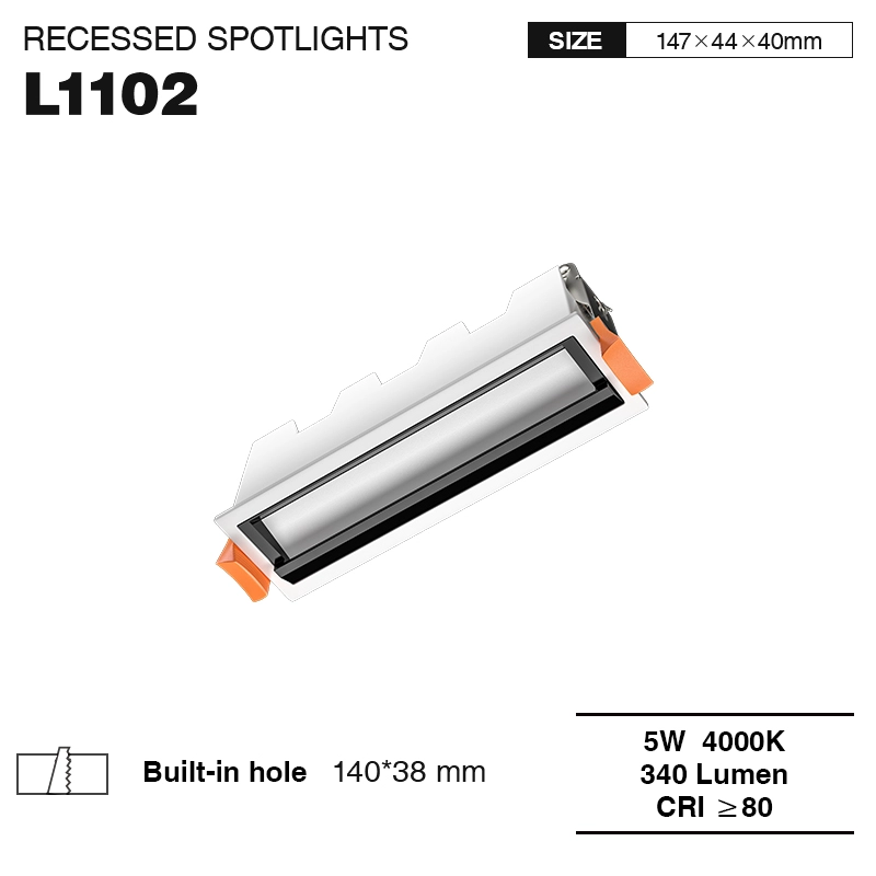 Lineare Leuchten Strahler 5W 4000K 340LM Abstrahlwinkel Polarisiertes Licht 20˚ CRI≥80 UGR≤27 Weiß-LED Linear--01