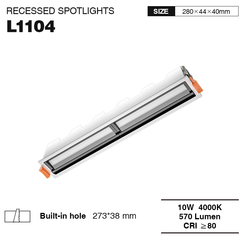 Lineare Leuchten Strahler 10W 4000K 570LM Abstrahlwinkel Polarisiertes Licht 20˚ CRI≥80 UGR≤27 Weiß-Bueroleuchten--01