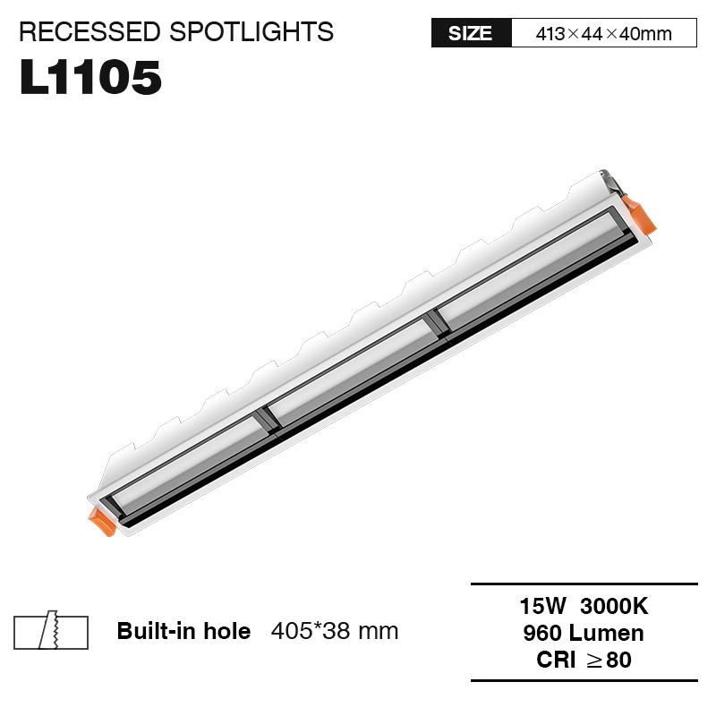 Lineare Leuchten Strahler 15W 3000K 960LM Abstrahlwinkel Polarisiertes Licht 20˚ CRI≥80 UGR≤27 Weiß-Lichtleiste Schrank--01