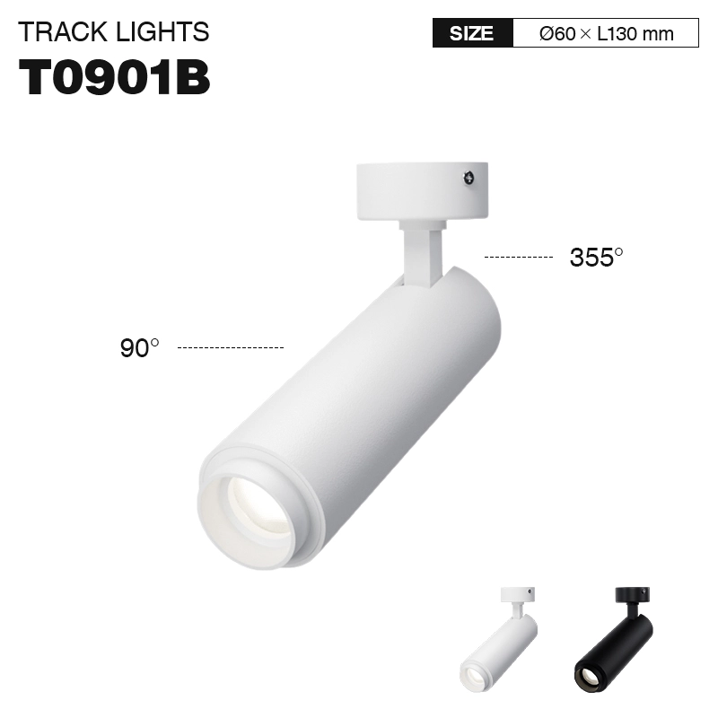 TRL009 12W 3000K 24˚N/B Ra80 Weiß—LED Schienen Lampen-Lampen Wohnzimmer--01