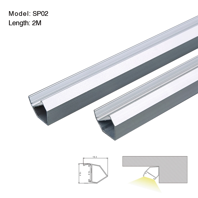 LED Alu Profil 2 Meter L2000 * 19.3 * 15.4mm-Indirekte Beleuchtung-Aluminiummaterial-01