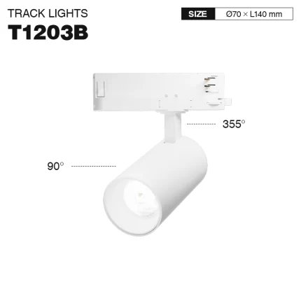 TRL012 30W 4000K 36˚N/B Ra90 Weiß—LED Schienenleuchte-Innenbeleuchtung-lange Lebenserwartung-01